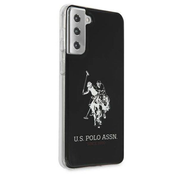 US Polo USHCS21MTPUHRBK S21+ G996 fekete fényes nagy logós tok