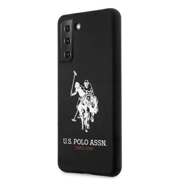 US Polo USHCS21MSLHRBK S21+ G996 fekete szilikon logós tok