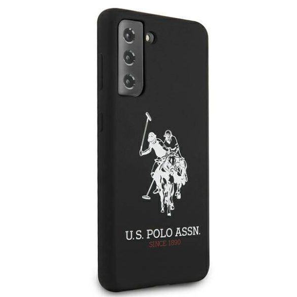 US Polo USHCS21MSLHRBK S21+ G996 fekete szilikon logós tok