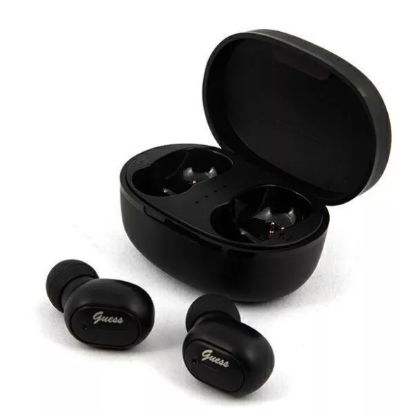 Guess Bluetooth fülhallgató GUTWST30BK TWS + dokkolóállomás fekete