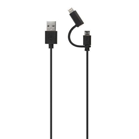 Xqisit USB-A - Lightning/micro USB kábel 1.8m - fekete