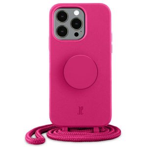 Etui JE PopGrip iPhone 13 Pro 6,1" rózsaszín/orchidea virág 30072 (Just Elegance) tok