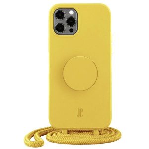 Etui JE PopGrip iPhone 12/12 Pro 6,1" sárga/nyúl mancs 30089 (Just Elegance) tok