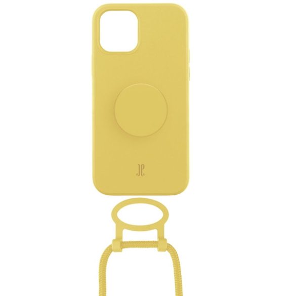 Etui JE PopGrip iPhone 12/12 Pro 6,1" sárga/nyúl mancs 30089 (Just Elegance) tok