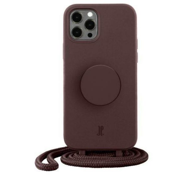 Tok JE PopGrip iPhone 12/12 Pro 6,1" barna 30165 (Just Elegance) tok