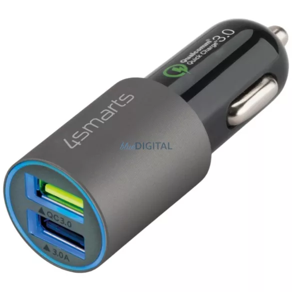 4smarts Rapid 30W Quick Charge autós töltő - matt szürke