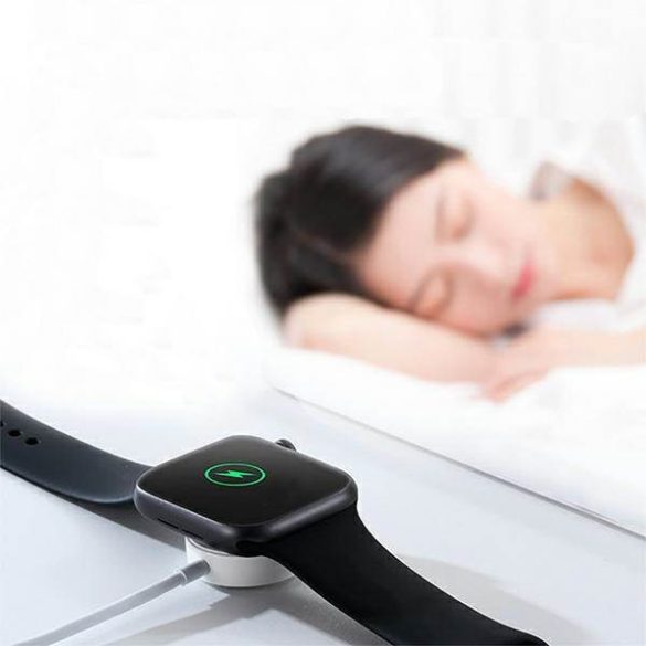 4smarts indukciós töltő VoltBeam Mini Apple Watch 1-8/SE 1m kábellel USB-A 2.5W fehér