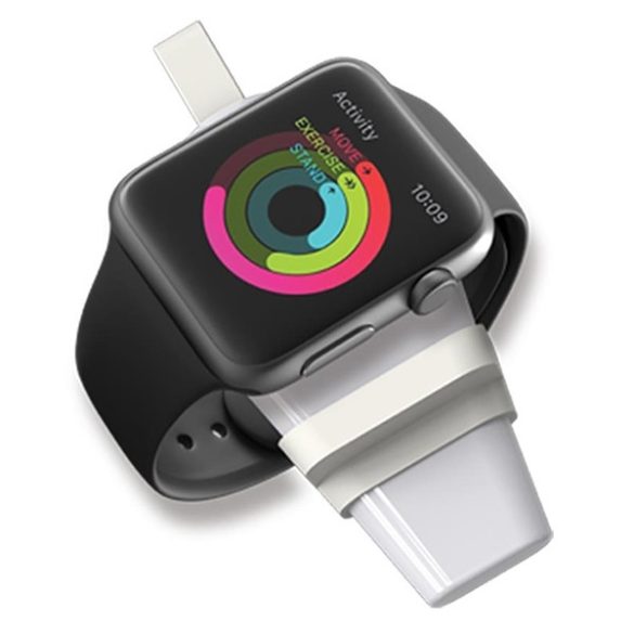 4smarts VoltBeam mini induktív töltő Apple Watch 1-8/SE-hoz 1m-es USB-A kábellel 2.5W - fehér