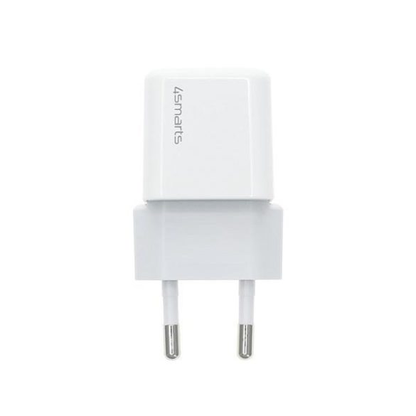 4smarts hálózati töltő 1xUSB-C csatlakozással és Type-C - Lightning 1.5m kábellel 30W GaN fehér