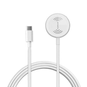 4smarts indukciós töltő VoltBeam Mini Apple Watch 1-8/SE 1m kábellel USB-C 2.5W fehér 