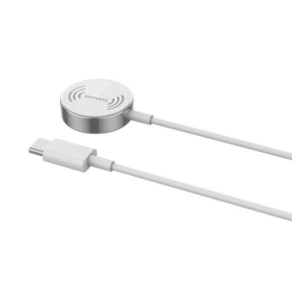 4smarts indukciós töltő VoltBeam Mini Apple Watch 1-8/SE 1m kábellel USB-C 2.5W fehér 