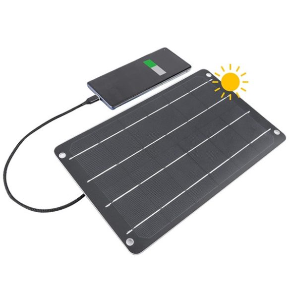 4smarts Panel napelemes VoltSolar 5W USB-A Fekete 540270