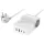4smarts 6 az 1-ben Power Strip Desk GaN 65W USB-C/A/AC töltőállomás - fehér