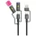 4smarts Explorer 4w1 60 W-os USB-C kábel, 1 m, fekete