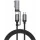 4smarts Explorer ComboCord USB-C kábel, 100 W, 2 m, MagSafe adapterrel, fekete