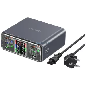4smarts Desk Charger Lucid GaN DIY 360W 5xUSB-C 1xUSB-A töltőállomás - szürke