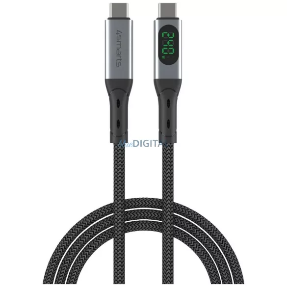 4smarts DigitCord USB4 240W 1.5m kábel - fekete