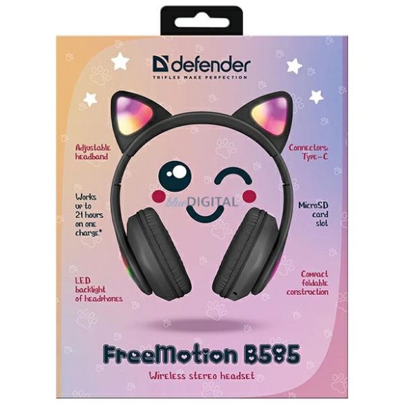 Defender B585 Freemotion Bluetooth vezeték nélküli fejhallgató - fekete