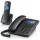 szett of Motorola C4201 cordless landline + landline phones fekete 2 db.