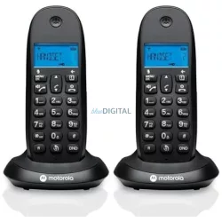  Motorola C1002CB+ vezeték nélküli telefon szett 2 db - fekete