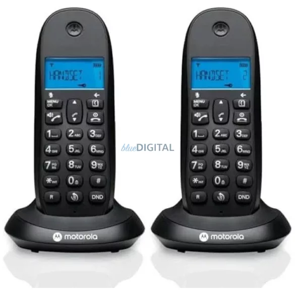 Motorola C1002CB+ vezeték nélküli telefon szett 2 db - fekete