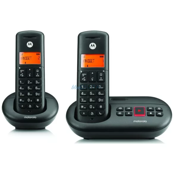 Motorola E212 vezeték nélküli telefon szett 2 db - fekete