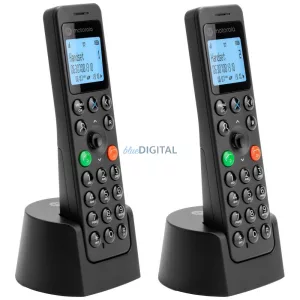 Motorola DOT202 vezeték nélküli telefon szett 2 db - fekete