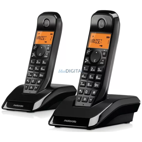 Motorola S1202 vezeték nélküli telefon szett 2 db - fekete
