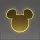 Neon Yellowpop Disney Mickey tükör, arany