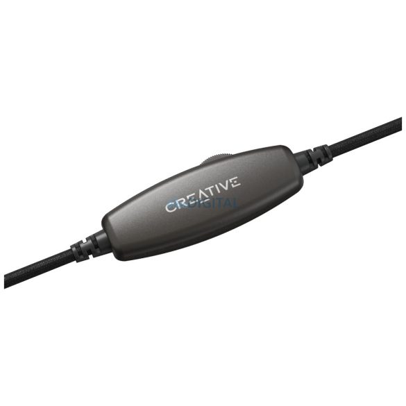 Creative HS-230 vezetékes fejhallgató mikrofonnal 3.5mm jack csatlakozóval - fekete