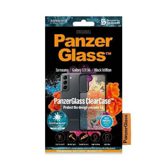 PanzerGlass ClearCase Samsung S21 G991 fekete tok