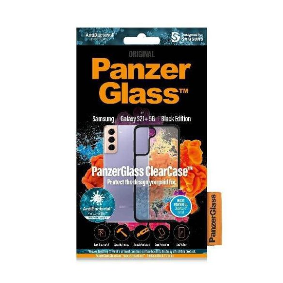 PanzerGlass ClearCase Samsung S21+ G996 fekete tok