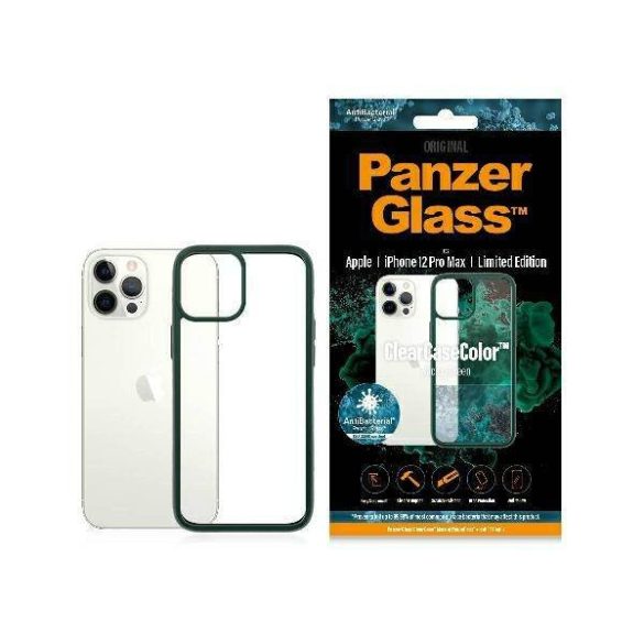 PanzerGlass ClearCase iPhone 12 Pro Max zöld AB tok