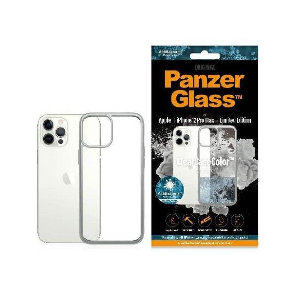 PanzerGlass ClearCase iPhone 12 Pro Max szatén ezüst AB tok