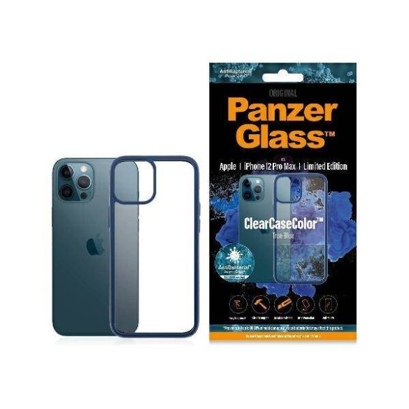 PanzerGlass ClearCase iPhone 12 Pro Max kék AB tok