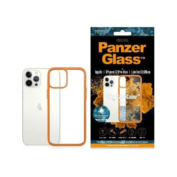 PanzerGlass ClearCase iPhone 12 Pro Max narancssárga AB tok