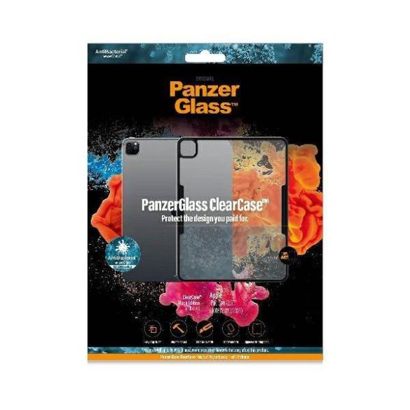 PanzerGlass ClearCase iPad Pro 12.9" 2018/20/21 antibakteriális fekete tok