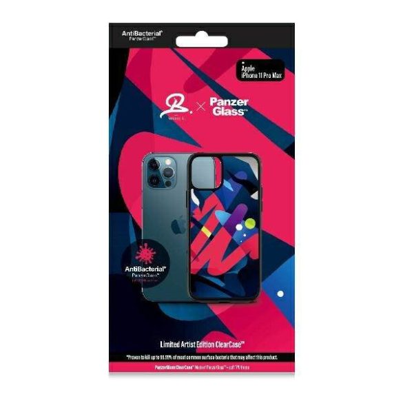 PanzerGlass ClearCase iPhone 11 Pro Max Mikael B Limited Artist Edition antibakteriális tok