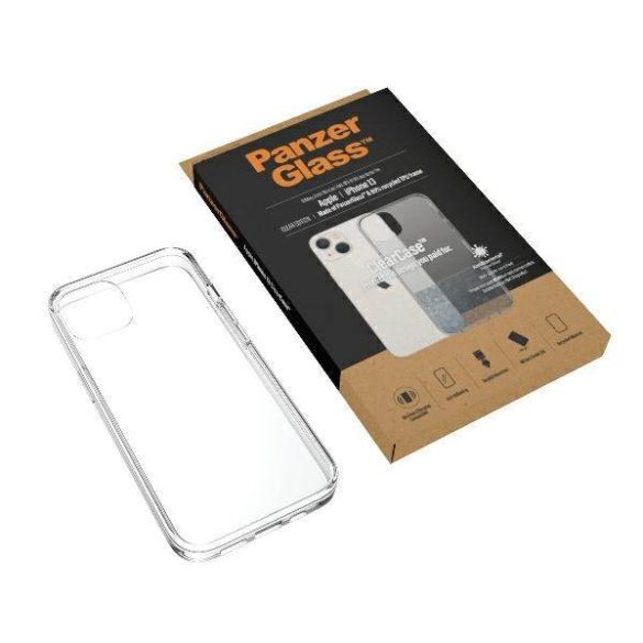 PanzerGlass ClearCase iPhone 13 / 14 / 15 6,1" Antibakteriális ütésálló tok átlátszó