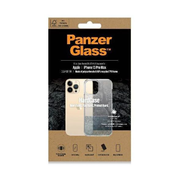 PanzerGlass keménytok iPhone 13 Pro Max 6,7" antibakteriális ütésálló átlátszó tok