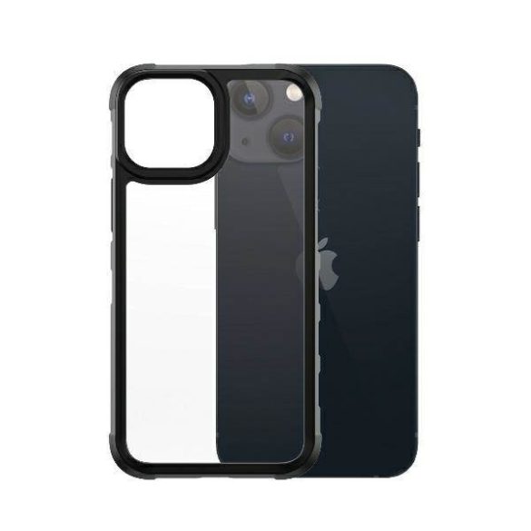 PanzerGlass ClearCase iPhone 13 Mini 5.4" fekete antibakteriális ütésálló SilverBullet tok