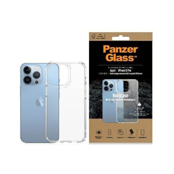 PanzerGlass keménytok iPhone 13 Pro 6,1" antibakteriális ütésálló átlátszó tok