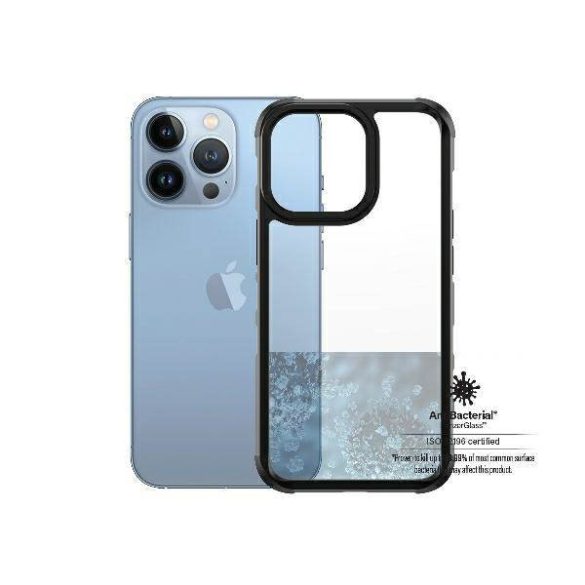 PanzerGlass ClearCase iPhone 13 Pro 6.1" fekete antibakteriális ütésálló SilverBullet tok