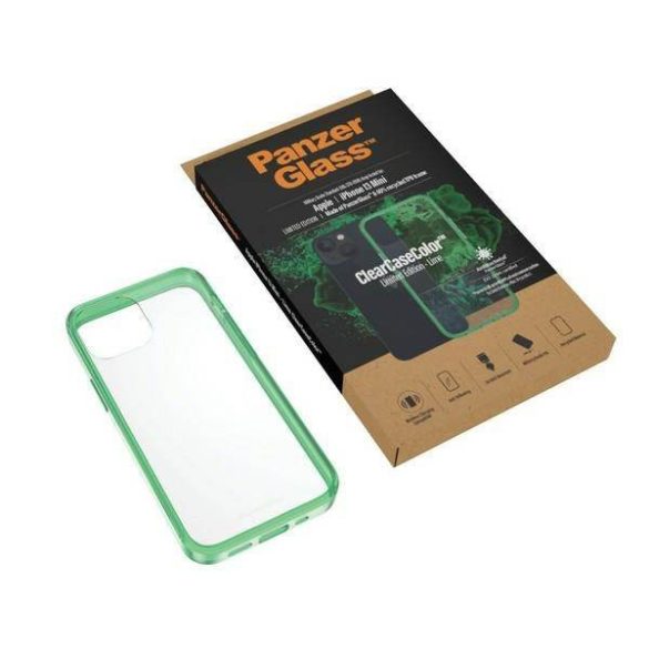 PanzerGlass ClearCase iPhone 13 Mini 5.4" antibakteriális katonai fokozatú lime tok