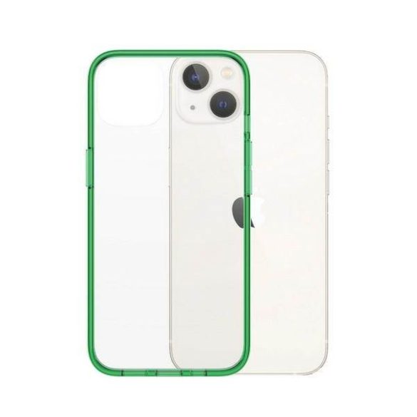 PanzerGlass ClearCase iPhone 13 / 14 / 15 6,1" Antibakteriális ütésálló tok Lime