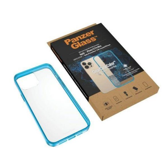 PanzerGlass ClearCase iPhone 13 Pro Max 6,7" antibakteriális ütésálló türkízkék tok