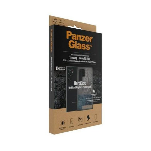 PanzerGlass keménytok Samsung S22 Ultra G908 antibakteriális ütésálló átlátszó tok