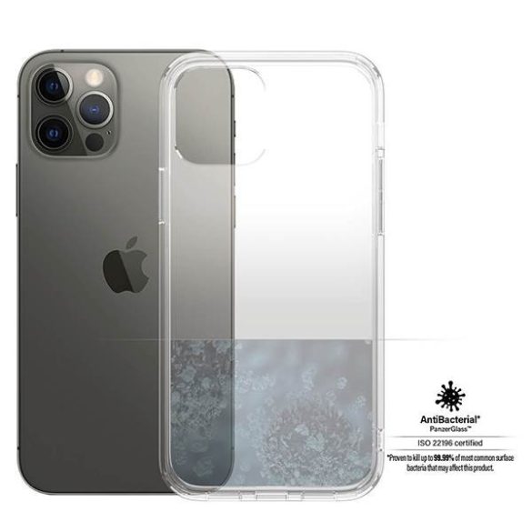 PanzerGlass ClearCase iPhone 12/12 Pro antibakteriális ütésálló átlátszó tok