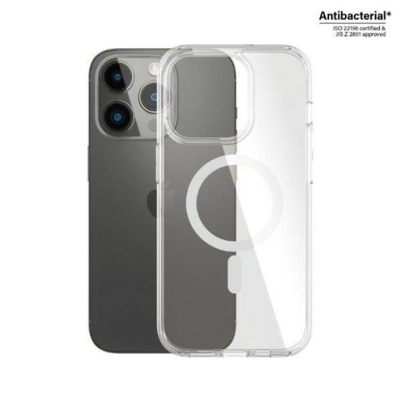 PanzerGlass keménytok iPhone 14 Pro 6,1" Mag Safe antibakteriális ütésálló átlátszó tok