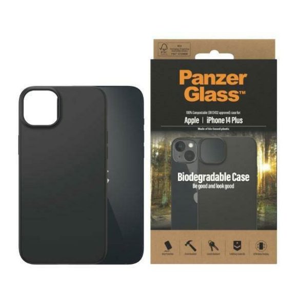 PanzerGlass Biológiailag lebomló tok iPhone 14 Plus / 15 Plus 6,7" fekete